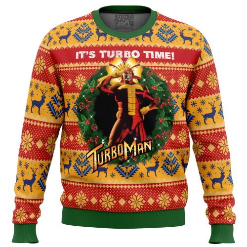 Get Festive with Turbo Time Ugly Christmas Sweater - Perfect for the Holidays!