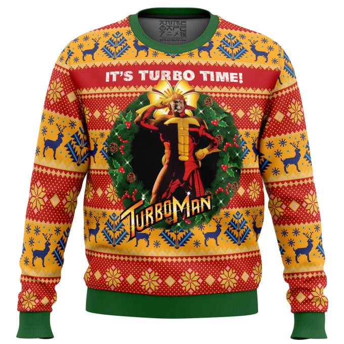 Get Festive with Turbo Time Ugly Christmas Sweater – Perfect for the Holidays!