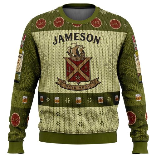Get Festive with Jameson Irish Whiskey Ugly Christmas Sweater - Perfect Holiday Attire!