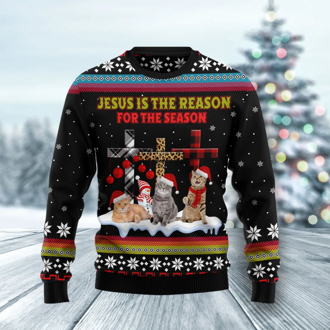 Spread Festive Cheer with Jesus-themed Ugly Christmas Sweater