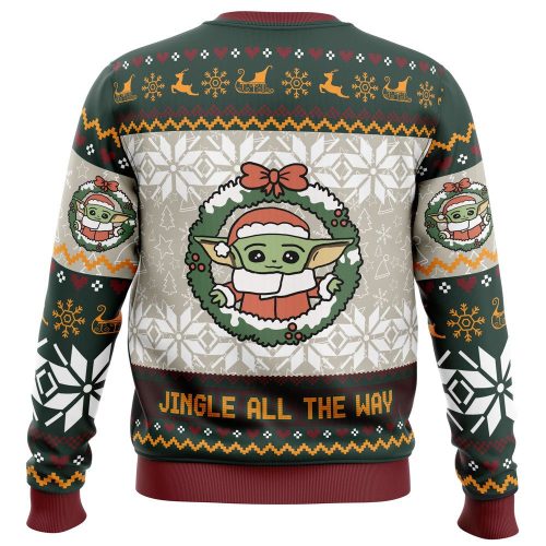 Jingle All The Way Mandalorian Star Wars Ugly Christmas Sweater – Festive and Fun Holiday Apparel