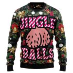 Jingle Balls Christmas Graphic Sweater – Ugly Lover Xmas Sweater Gift