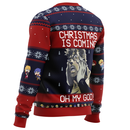 Jojo s Bizarre Adventure Joseph Joestar Ugly Christmas Sweater – Oh My God Design