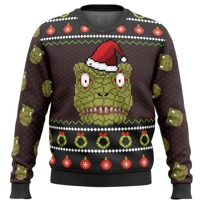 Get Festive with Kaiman Dorohedoro Ugly Christmas Sweater – Unique & Stylish Holiday Apparel!