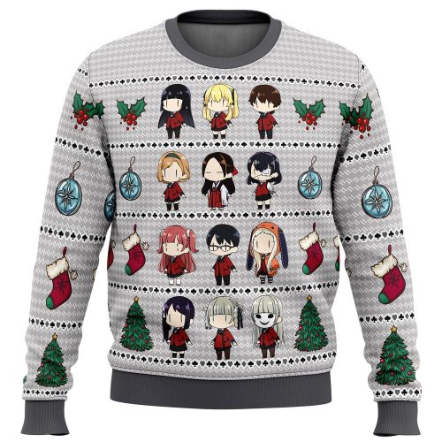 Get Festive with Kakegurui Chibi Gamblers Ugly Christmas Sweater!