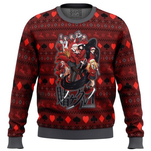 Get Festive with Kakegurui Hyakkaou Private Academy Ugly Christmas Sweater