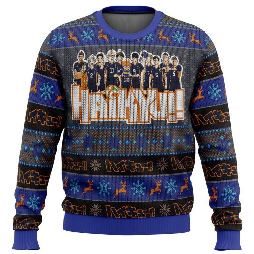 Get in the Holiday Spirit with Karasuno High Haikyuu Ugly Christmas Sweater!