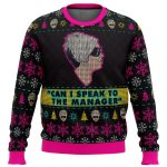 Get Festive with Karen Talks to Manager Ugly Christmas Sweater – Perfect Holiday Meme Apparel!