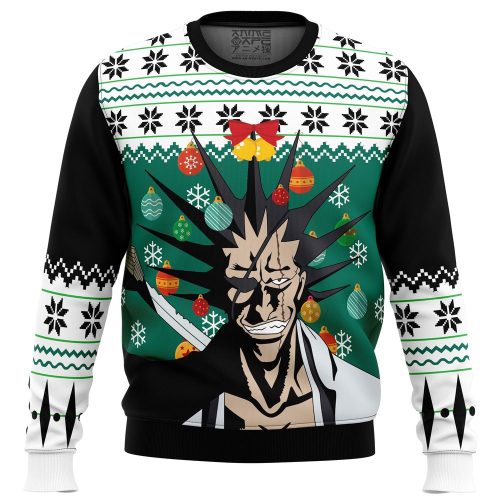 Get Festive with Kenpachi Zaraki Bleach Ugly Christmas Sweater – Perfect for Anime Fans!