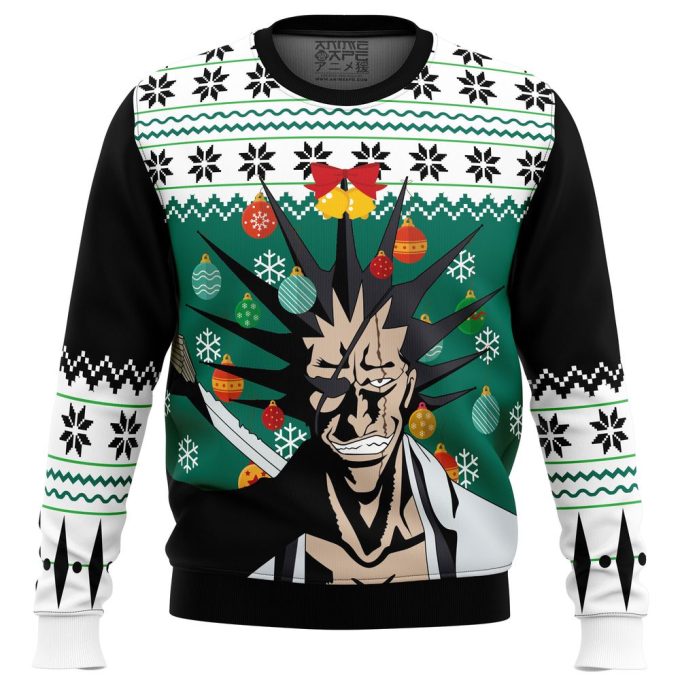 Get Festive with Kenpachi Zaraki Bleach Ugly Christmas Sweater – Perfect for Anime Fans!