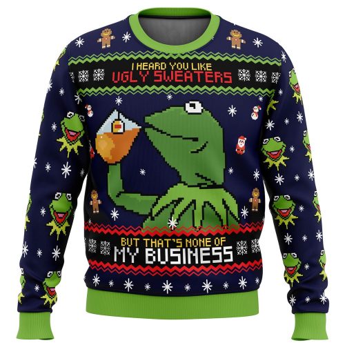 Get Festive with Kermit the Frog Ugly Christmas Sweater - Limited Edition Holiday Apparel
