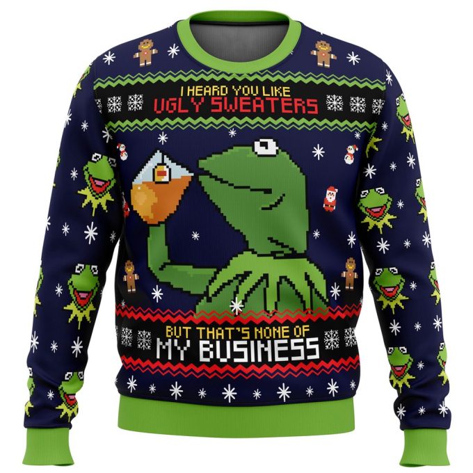 Get Festive with Kermit the Frog Ugly Christmas Sweater – Limited Edition Holiday Apparel