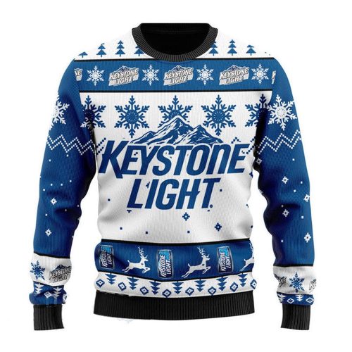 Get Festive with Keystone Light Christmas Sweater - Perfect Holiday Attire!