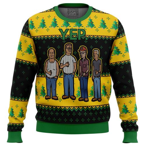 Get Festive with the King of the Hill Yep Ugly Christmas Sweater – Limited Edition