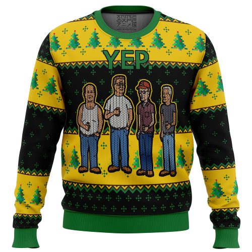 Get Festive with the King of the Hill Yep Ugly Christmas Sweater – Perfect Holiday Attire!