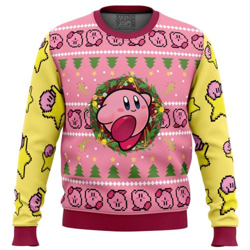 Get Festive with Kirby Ugly Christmas Sweater – Perfect Holiday Attire!