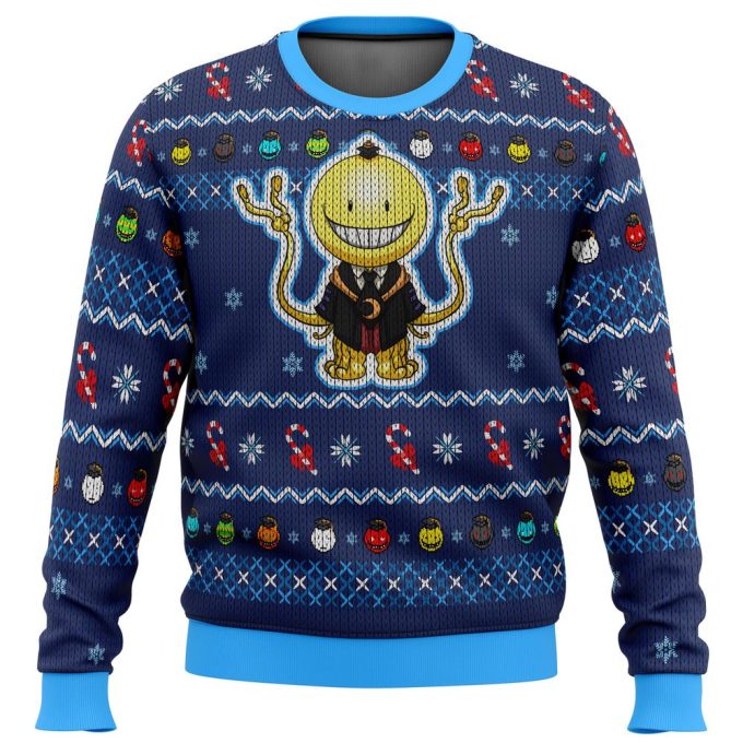 Get Festive with Koro Sensei Tentacles Ugly Christmas Sweater from Assassination Classroom!