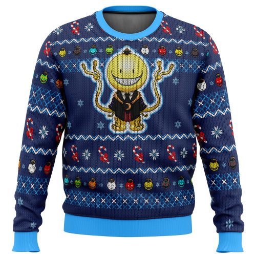 Get Festive with Koro Sensei Tentacles Ugly Christmas Sweater from Assassination Classroom!