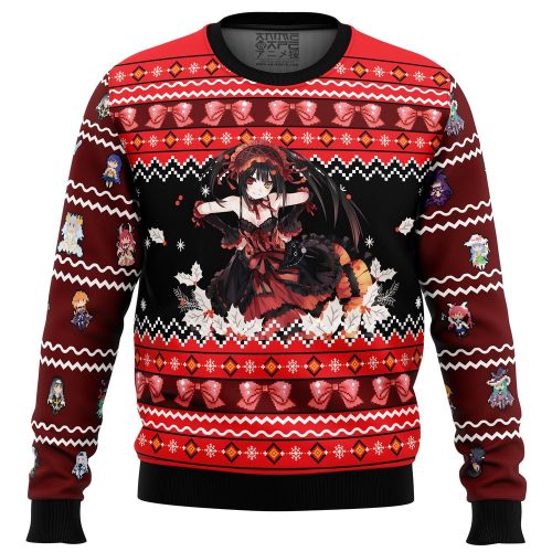Get Festive with Kurumi Tokisaki Date A Live Ugly Christmas Sweater – Perfect Holiday Attire!