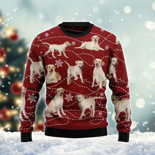 Labrador Retriever Love Snow: Christmas Ugly Sweater for Winter Fun