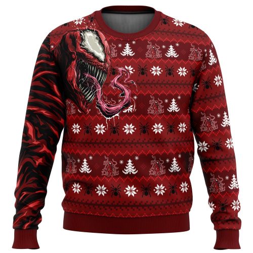 Spread Holiday Chaos with Let There Be Christmas Carnage Marvel Ugly Sweater