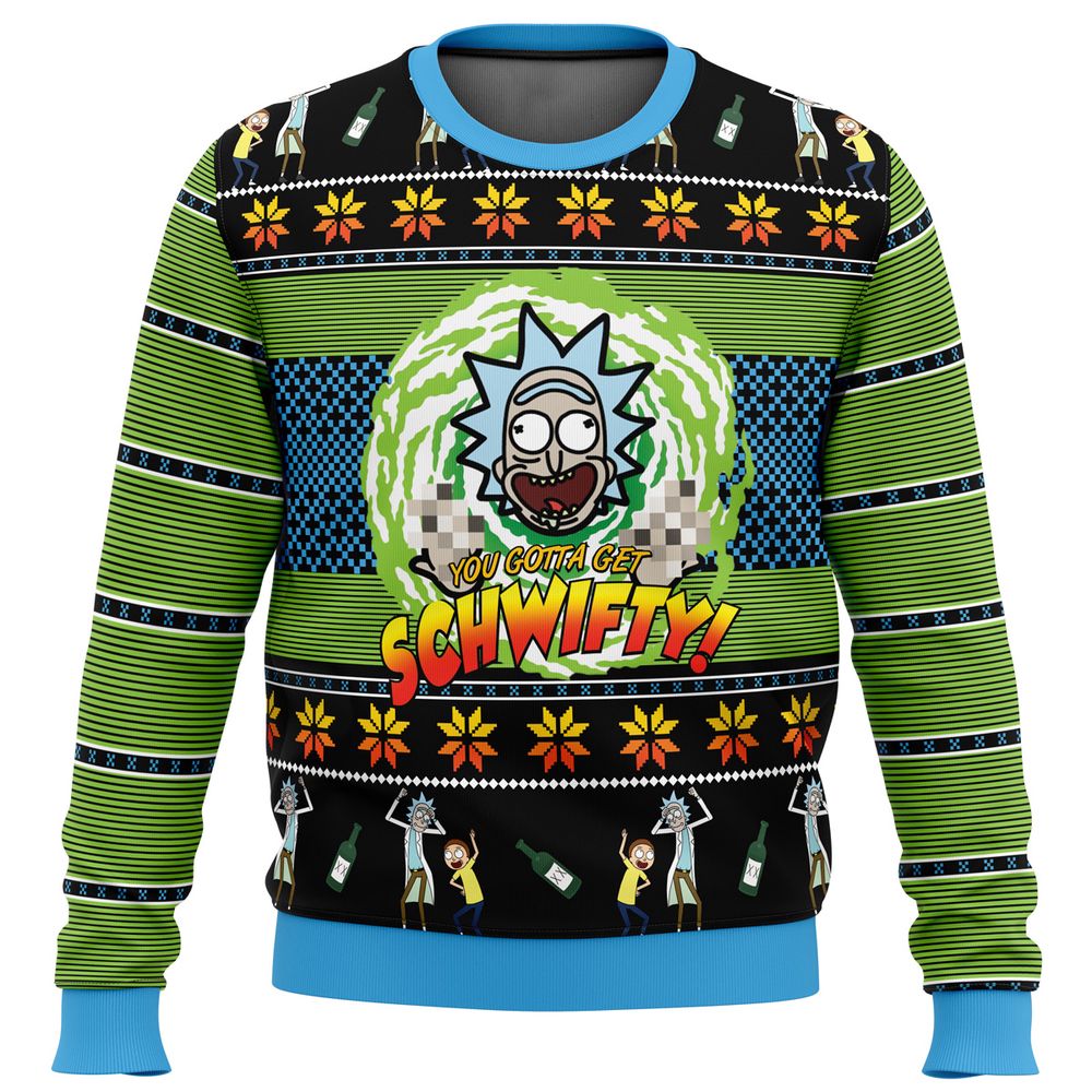 Get Schwifty with Rick and Morty: Ugly Christmas Sweater for Festive Fun! Get Schwifty with Rick and Morty: Ugly Christmas Sweater for Festive Fun!