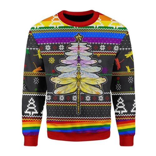 LGBT Dragonfly Ugly Christmas Sweater | Adult | US1343