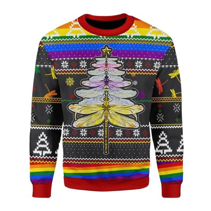 LGBT Dragonfly Ugly Christmas Sweater | Adult | US1343