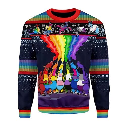 Lgbt Dragons Christmas Sweater