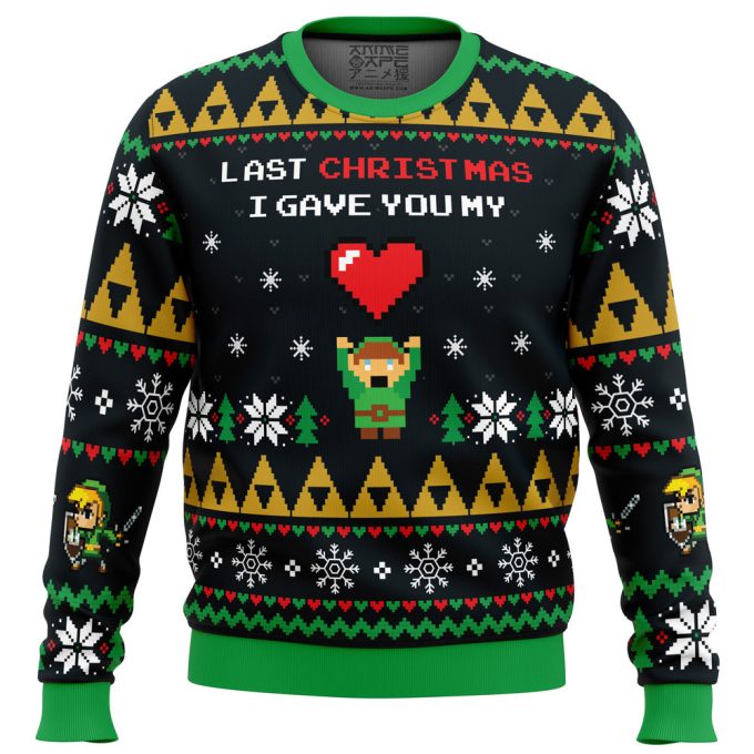 Link To My Heart: Legend of Zelda Ugly Christmas Sweater – Festive Gamers Delight!