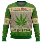 Lit This Year Weed Ugly Christmas Sweater: Embrace Festive Vibes with Trendy Cannabis-Inspired Apparel