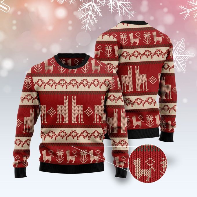 Llama Christmas Ugly Sweater – Festive Xmas Sweater for a Fun and Quirky Holiday Look