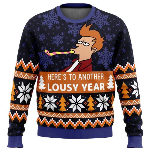 Futurama Lousy Year Ugly Christmas Sweater – Perfect Holiday Attire for Fans!