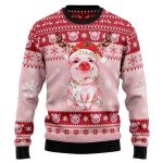 Get Festive with the Adorable Lovely Pig Ugly Christmas Sweater – Perfect Crewneck for the Holidays!