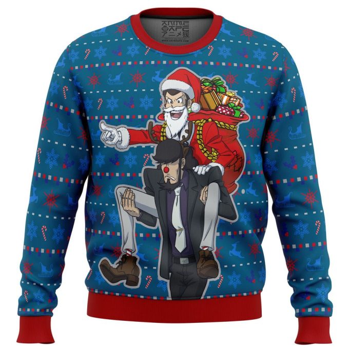 Lupin 3rd Run Run Rudolph Ugly Christmas Sweater: Festive & Fun Attire!