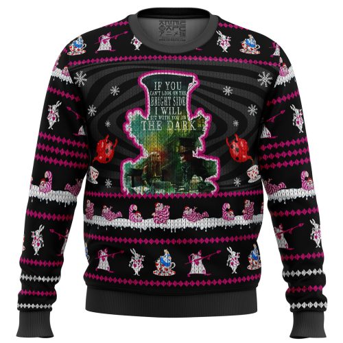 Get Festive with Mad Hatter Alice in Wonderland Ugly Christmas Sweater