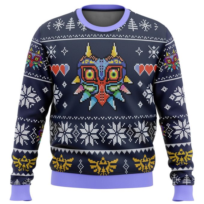 Get Festive with Majora’s Mask Legend of Zelda Ugly Christmas Sweater – Perfect for Gamers!