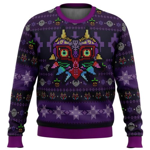 Majora s Mask Legend of Zelda Ugly Christmas Sweater – Seamless Pattern for Gamers