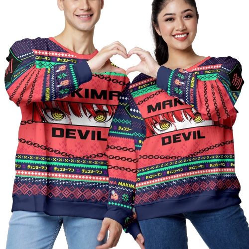 Makima Unisex Christmas Ugly Sweater: Festive and Fun Holiday Apparel