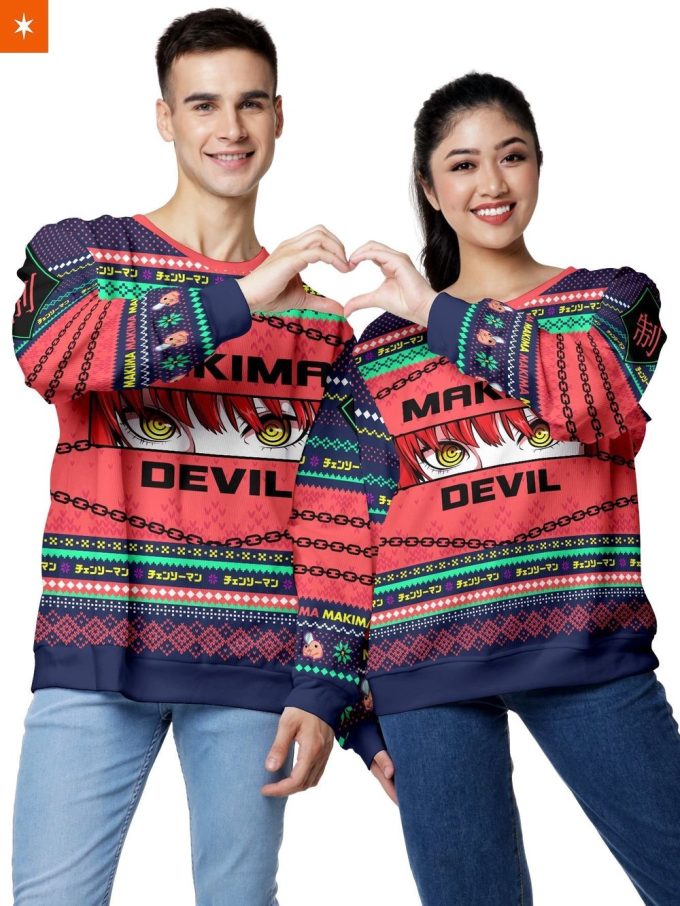 Makima Unisex Christmas Ugly Sweater: Festive and Fun Holiday Apparel