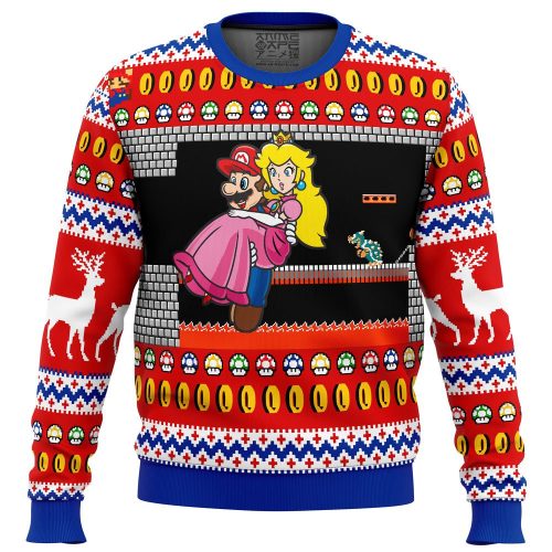 Mario Bowser s Castle Ugly Christmas Sweater: Festive Gaming Fun!