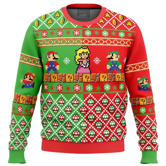 Get Festive with Mario Bros Ugly Christmas Sweater – Perfect for Gaming Fans!