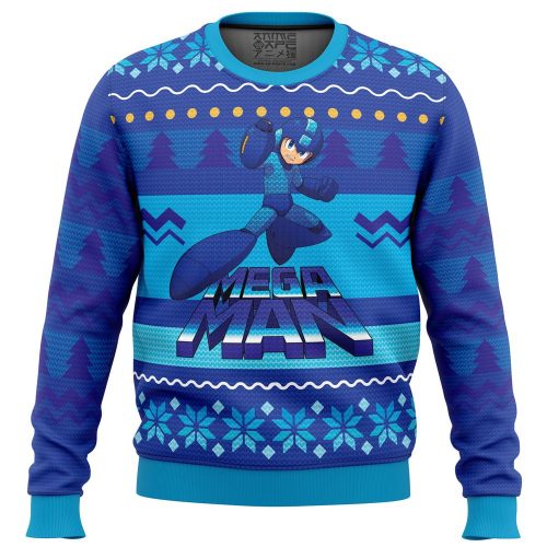 Get Festive with Mega Man Ugly Christmas Sweater – Perfect Gaming Merch for the Holidays!