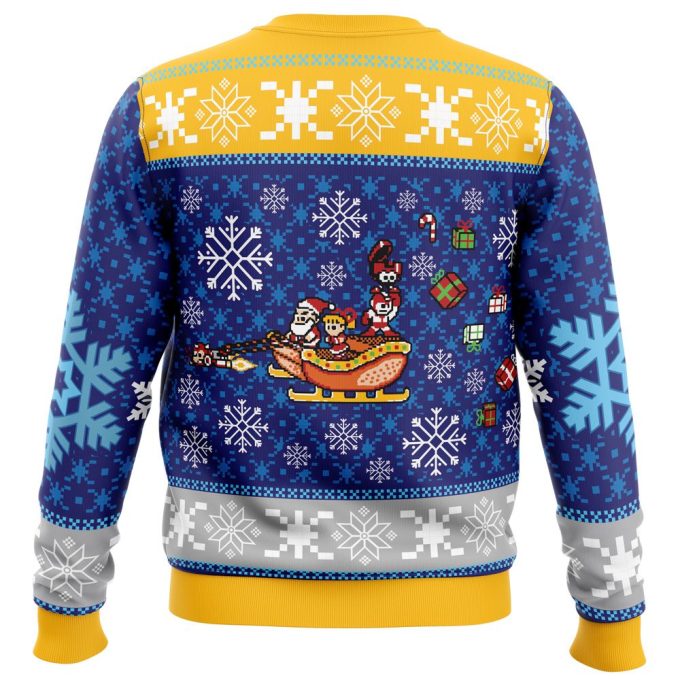 Mega Merry Christmas Mega Man Ugly Sweater: Festive & Fun Holiday Apparel!