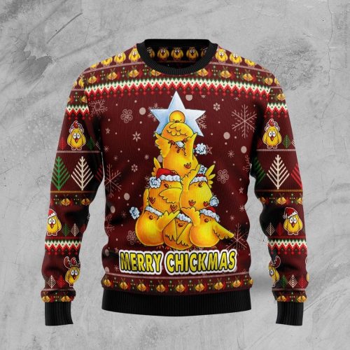 Merry Chickmas Ugly Christmas Sweater – Fun & Festive Holiday Graphic Sweater