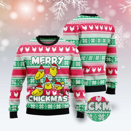 Merry Chickmas Ugly Christmas Sweater – Funny Family Holiday Gifts