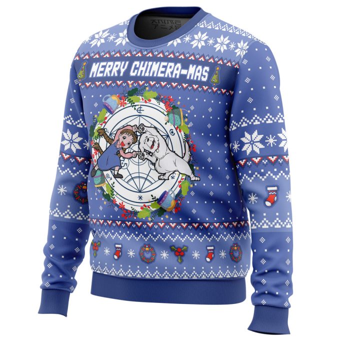Merry Chimera-mas: Fullmetal Alchemist Christmas Sweater – Festive & Stylish Holiday Apparel
