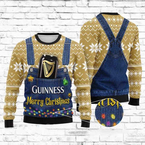 Merry Christmas Guinness Sweater: Festive & Stylish Holiday Apparel