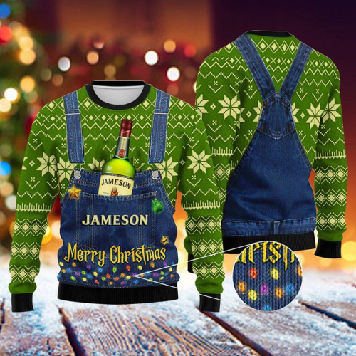 Merry Christmas Jameson Ugly Sweater: Festive Holiday Apparel for a Stylish Celebration!