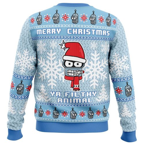 Futurama Merry Christmas Ya Filthy Animal Sweater: Fun & Ugly Holiday Wear
